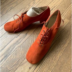 Vintage Capezio Italian lace oxfords with block heel
